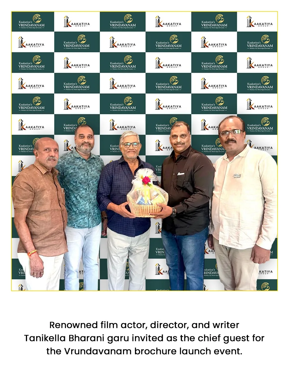 Tanikella Bharani garu as chief guest at the Vrindavanam brochure launch