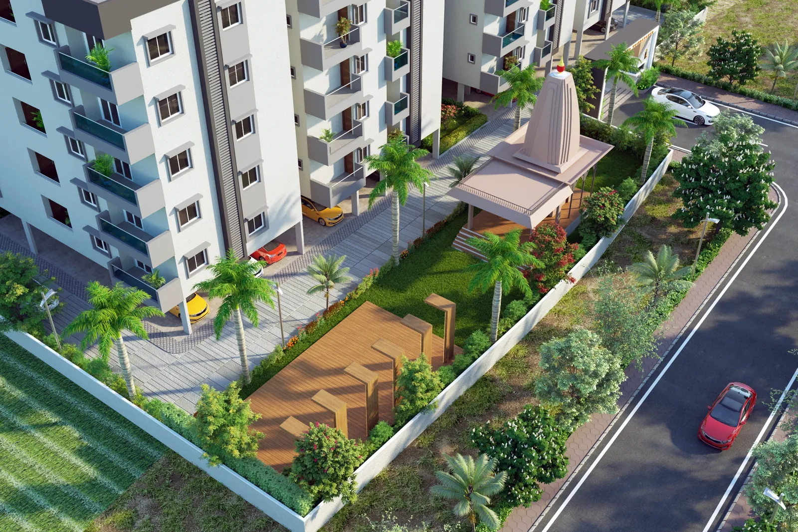 Kaakatiya's Vrindavanam — Entrance Landscape